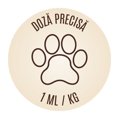Doză precisă: 1 ml pe kg